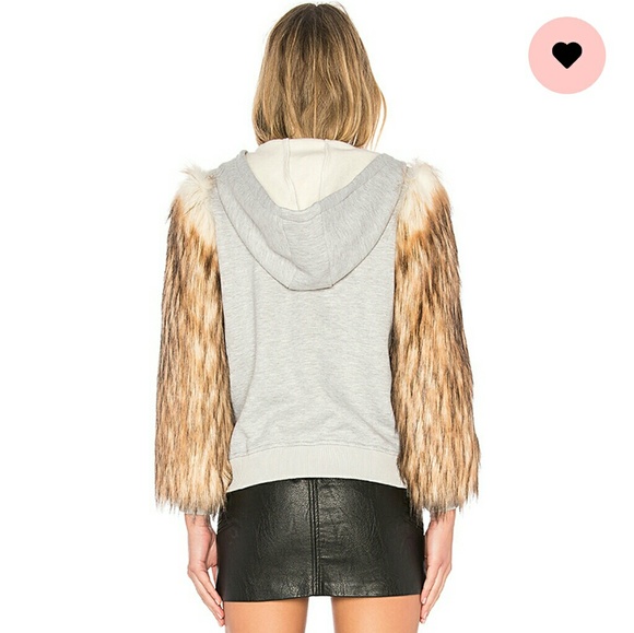 X REVOLVE Elliot Faux Fur Hoodie Jacket - Picture 5 of 7